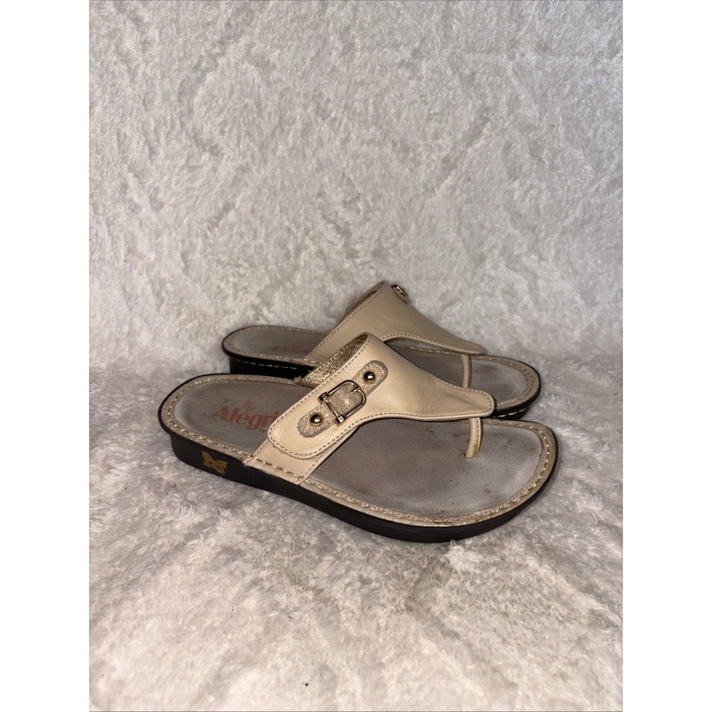 Alegria Women's Sandals Beige/Tan US Size 6/6.5 Leather Upper